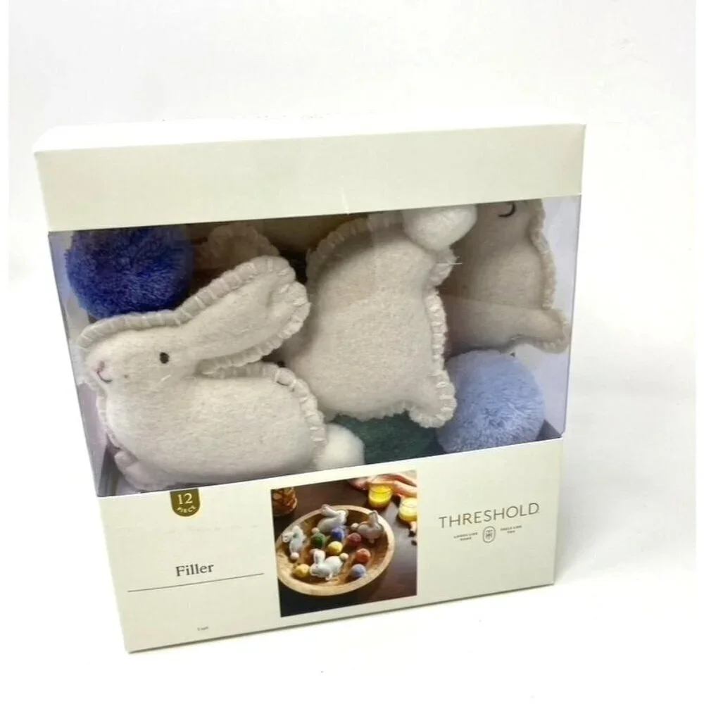 Target Threshold Felt Easter Bunny Filler 12 Pieces Decor Nursery Shower